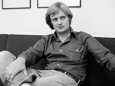 File photo: David McCallum, star of the NBC-TV series "The Invisible Man," is shown during an interview with Jay Sharbutt at NBC studios in New York, Aug. 28, 1975. 