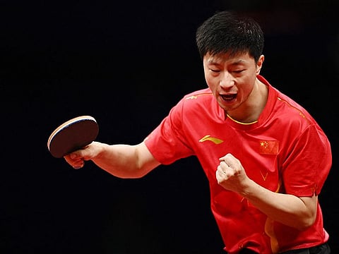 China's Long Ma in action during the Men's Team Gold Medal Team Match.