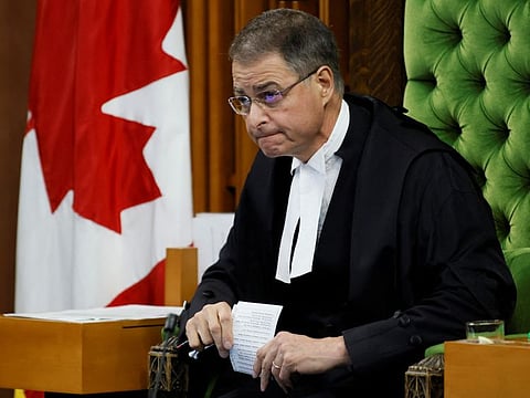 Speaker of the House of Commons Anthony Rota during Question Period on Parliament Hill in Ottawa on September 25, 2023. 