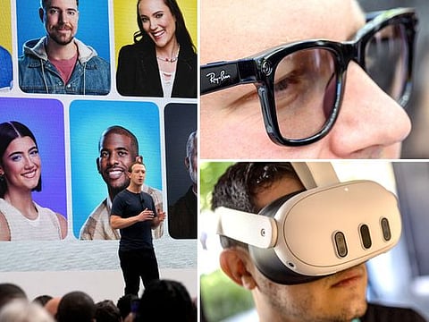 Photos: Meta unveils AI assistant, Quest 3 VR headset, Facebook-streaming glasses 