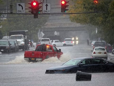 Pictures: New York subways disrupted as more heavy rain triggers flooding