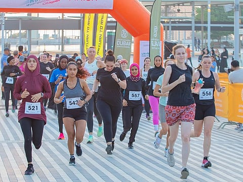 Over 300 female athletes competed in the first stage of the Women Running Race held at the Expo City Dubai.