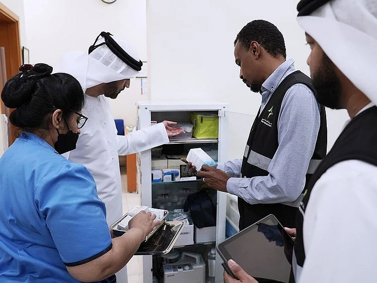 During a DHA inspection visit to a private school clinic 