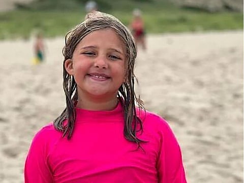 This photo provided by her family on Monday, Oct. 2, 2023, shows Charlotte Sena, 9, who vanished during a camping trip in upstate New York. 