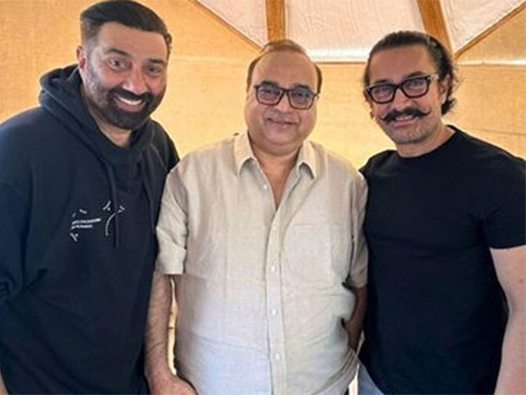 Sunny Deol, Rajkumar Santoshi and Aamir Khan