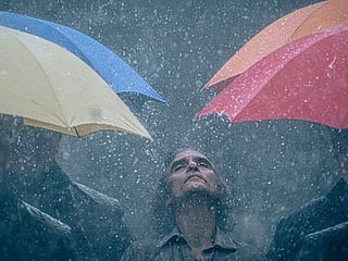Hollywood actor Joaquin Phoenix is dancing in the rain in new 'Joker 2' image
