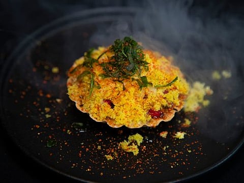 Modernist chaat tart 