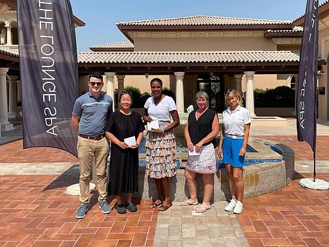 Lounge Spa Ladies Winners Photo - Finlay Galloway (Golf Experience Executive), Joo Yun Lee, Sherma Ayrton (Winner), Juliette Castell, Yulia Golubeva