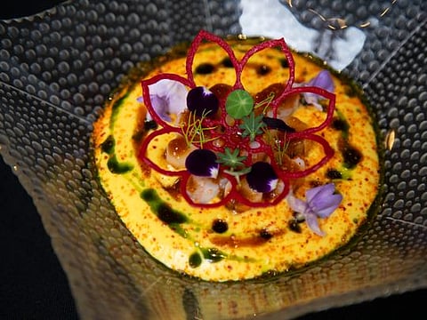 Chef Zeeshan's water chestnut and prawn salad