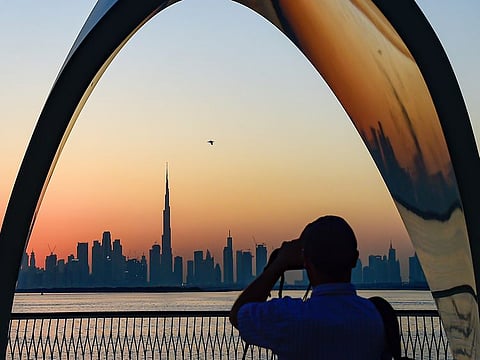 Dubai skyline.