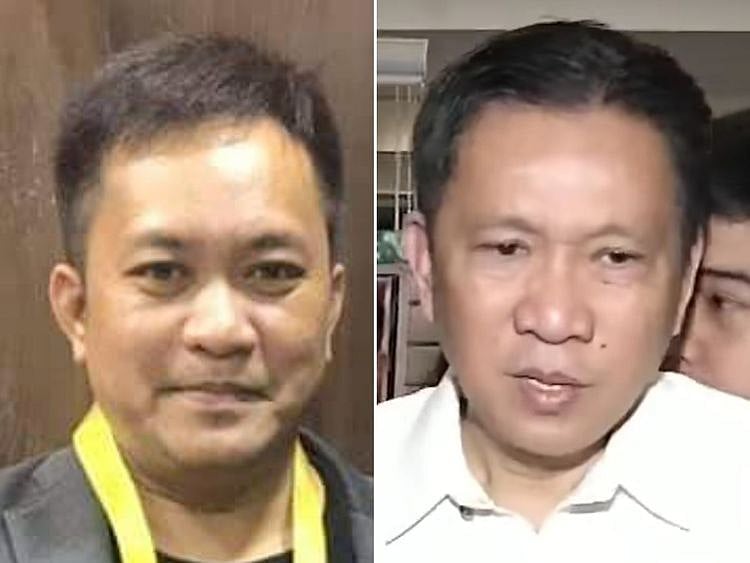 Combo photo shows Teofilo Guadiz III (right), and whistleblower Jeffrey Tumbado (left), Guadiz's former executive assistant