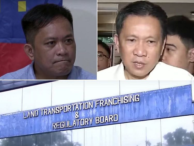 SUSPENDED: Teofilo Guadiz III (right), was suspended as chairman 