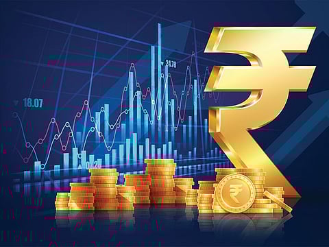 India's economy has been hitting some high growth rates  through this year, during which the INR dropped only by 1% to the dollar.