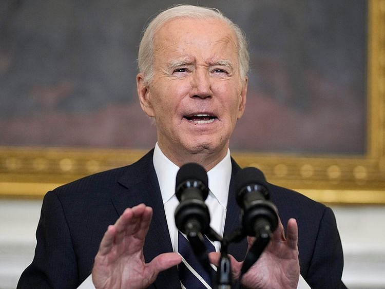 US President Joe Biden makes remarks 