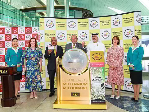 DDF representatives with the winning ticket 