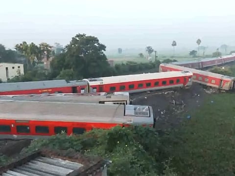 21 coaches of the North East Express train derailed last night.