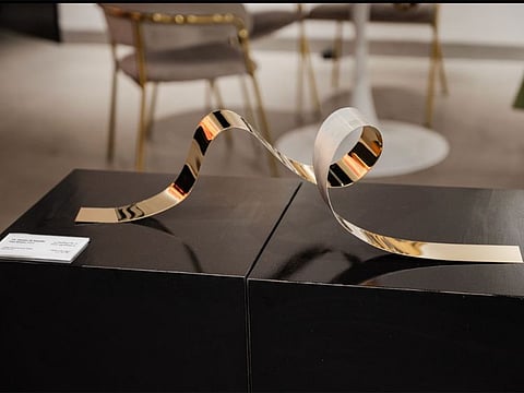 One of the artworks on display at the ongoing  ‘Calligraphy Redefined: A Perspective in Play’ exhibition at DIFC.