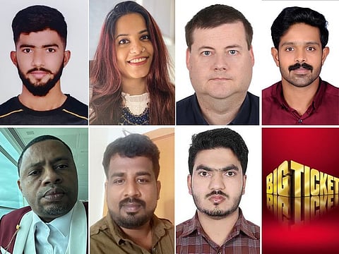 (clockwise from top left) Shamim Hossen Hannan Mia, Aparna Deepak, Gert Maria J Kloeck, Manoj Thechiparambil, Abdus Sabur, Rahda Krishnan Kannan, and Amirdine Mohamed