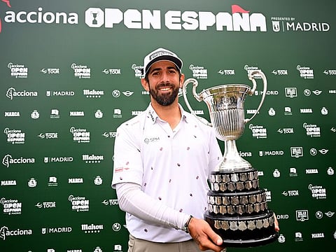 Matthieu Pavon of France, winner of the acciona Open de España presented by Madrid