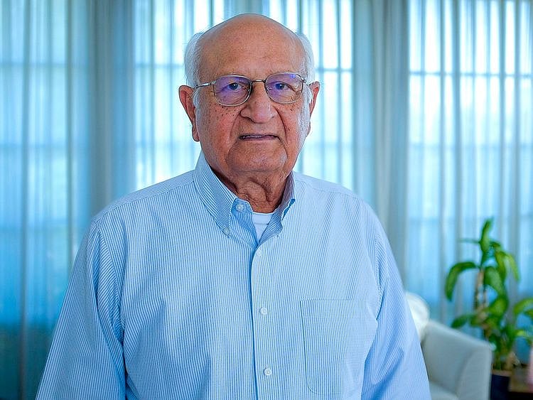 Madhu Payan Sharma, at his residence in Emirates Hills, Dubai. 