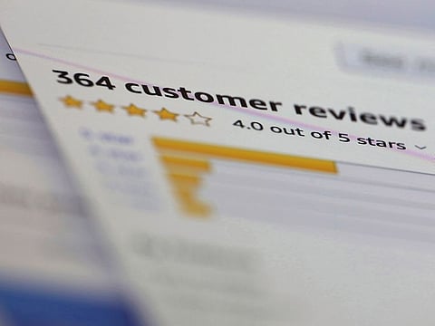 Online customer reviews for a product