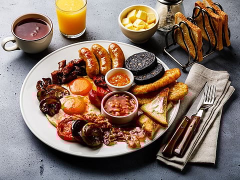 The total cost of all the components of a fry-up dropped by 23 pence to 35.92 pounds ($43.70) in September.