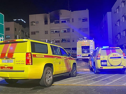 Dubai Civil Defence Operation Centre was notified about the fire at 12:17am on Wednesday