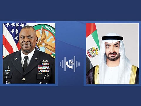 Sheikh Mohamed and Lloyd Austin discussed cooperation between the UAE and the United States in defense matters as part of the strategic relations that bind the two countries.