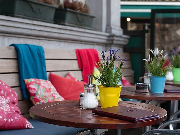 outdoor seating area