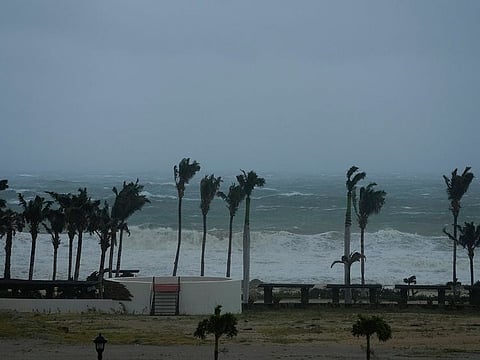 Strong waves caused by hurricane Norma hits a beach in San Jose del Cabo, Mexico.