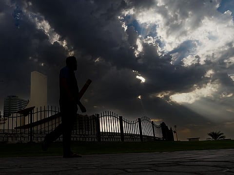 Rain clouds over UAE skies on Thursday morning. 