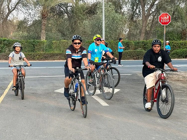 Outside RTA Mushrif Park Cycling Centre for Dubai Fitness Challenge 2023