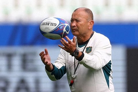 Australia head coach Eddie Jones during training. The Australian newspaper said Jones amicably agreed to terms for his departure with Rugby Australia