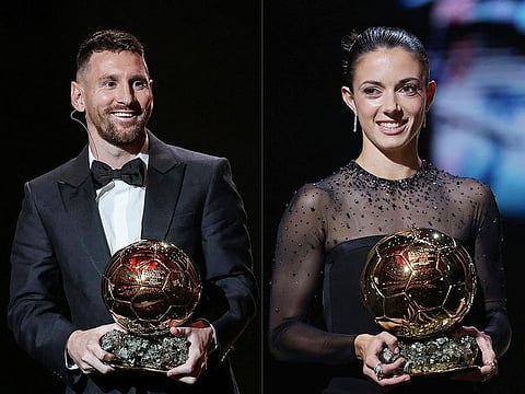File photo: Lionel Messi (left) and Aitana Bonmati.