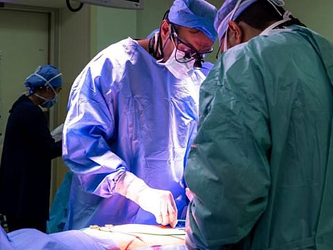 One of the three robot-assisted kidney transplants being done at the Cleveland Clinic, Abu Dhabi.