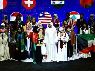 Video: Arab Reading Challenge - Sheikh Mohammed bin Rashid honours UAE girl, Qatari boy as Arab Reading Champions