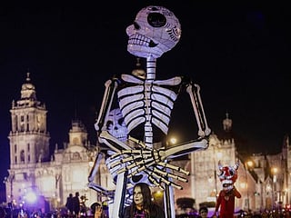 Photos: Thousands flock to Day of the Dead parade in Mexico City