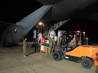 King of Jordan says 'urgent medical aid' air-dropped into Gaza