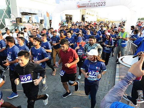 The competition was held at the labourers residential area in Muhaisna 4, where contestants competed in two different distances — 5km and 3km