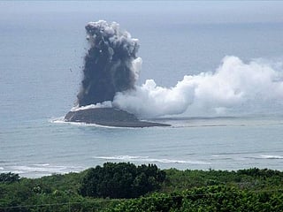 Photos: New island emerges after undersea volcano erupts off Japan, but experts say it may not last long