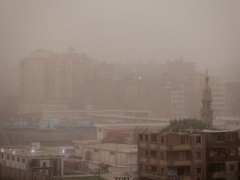 Sandstorm in Cairo, Egypt.