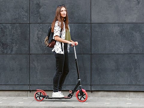 Too tired to walk? Substitute half of your journey by zooming on lightweight kick scooters that fold down and unfold in seconds.