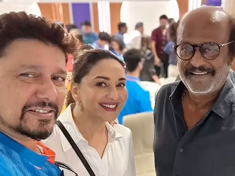 Dr. Nene, Madhur Dixit and Rajnikant  