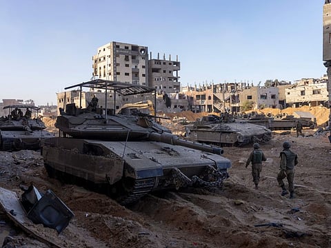 Israeli troops in the Gaza Strip during a ground operation. As the military sets its sights on southern Gaza in its campaign to stamp out Hamas, key challenges loom. International patience for a protracted invasion has begun to wear thin.  