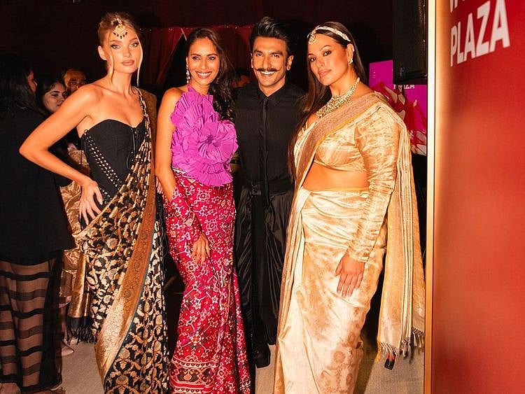 Ashley Graham with Ranveer Singh 
