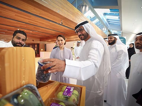 Mariam bint Mohammed Almheiri (second from left), UAE Minister of Climate Change and the Environment, revealed the 'Call for Change' initiative at the National Dialogue on Food Security. 