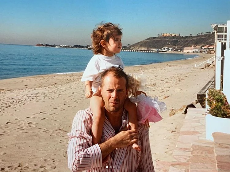 Rumer Willis with dad Bruce