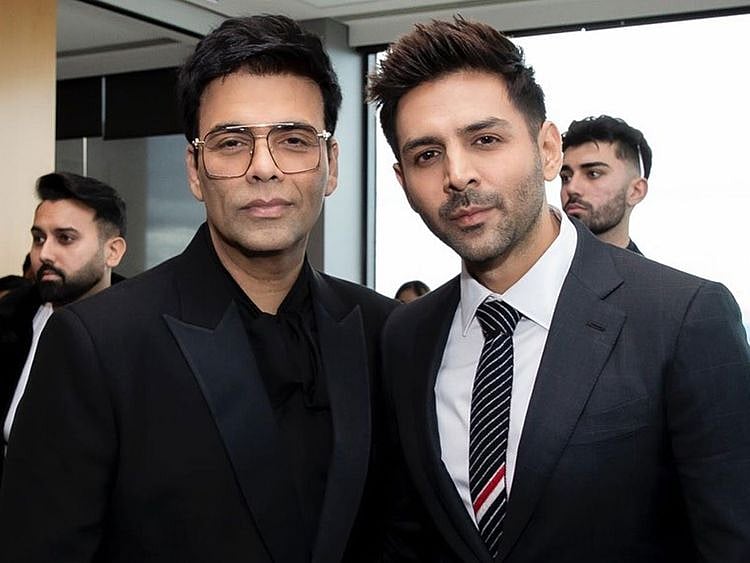 Karan Johar and Kartik Aryan