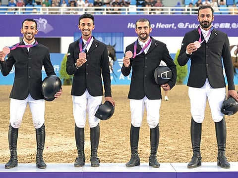 The UAE Team Award went to the UAE National Show Jumping Team for qualifying for the Paris Olympics 2024 apart from securing a bronze at the Asian Games in China in 2023.