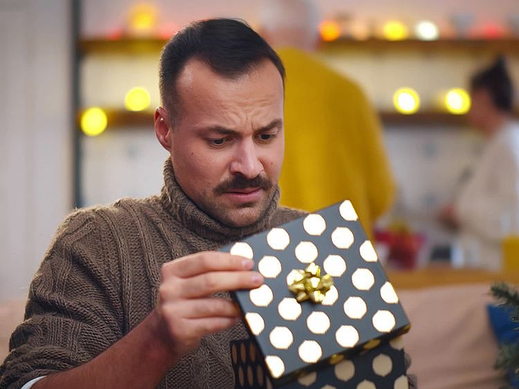 Person upset with gift